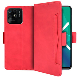 Klapkové puzdro pre Xiaomi Redmi 10C, Card Slot, červené