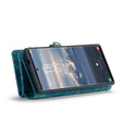CASEME puzdro pre Samsung Galaxy S25 Ultra, Retro Leather Wallet, s remienkom, zelený