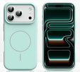 Silikónové puzdro pre iPhone 17 Pro, pre MagSafe, proti nárazom, zelené