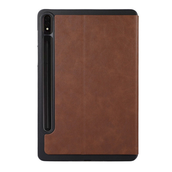 Puzdro pre Samsung Galaxy Tab S9 FE+ Plus, Smartcase s priestorom pre stylus, hnedé