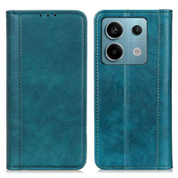 Obal na mobil pre Xiaomi Redmi Note 13 Pro 5G, Wallet Litchi Leather, zelený