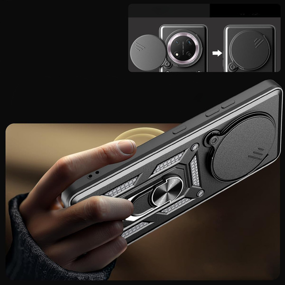 Obal na mobil pre Honor Magic 7 Lite, CamShield Slide, čierne