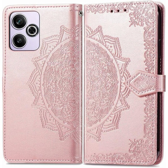 Klapkové puzdro pre Xiaomi Redmi 13, Mandala, ružové
