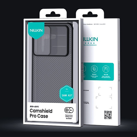Puzdro NILLKIN Camshield Pro s krytom fotoaparátu pre Samsung Galaxy A57 5G, priehľadné/čierne
