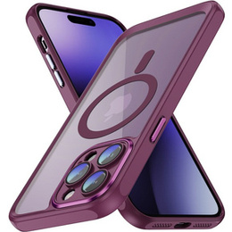 Puzdro pre iPhone 14 Pro, ERBORD Impact Guard, MagSafe, bordové