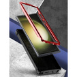 Obal na mobil pre Samsung Galaxy S23 Ultra, Heavy Duty Ring Belt Clip, červené