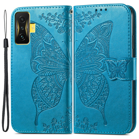 Klapkové puzdro pre Xiaomi Poco F4 GT, Butterfly, modré