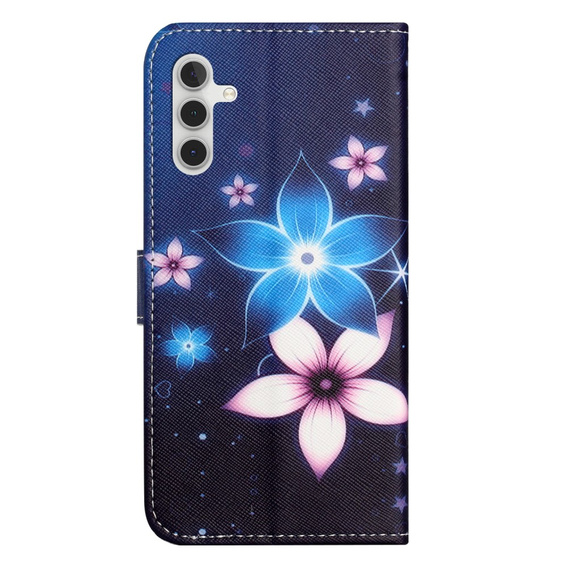 Klapkové puzdro pre Samsung Galaxy M15 5G, Wallet, Blue Flower