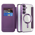 Klapkové puzdro pre Samsung Galaxy A26, RFID Wallet MagSafe CamShield, fialové