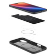 Puzdro Spigen pre iPhone 16 Plus, Thin Fit Mag, sivé + tvrdené sklo 9H