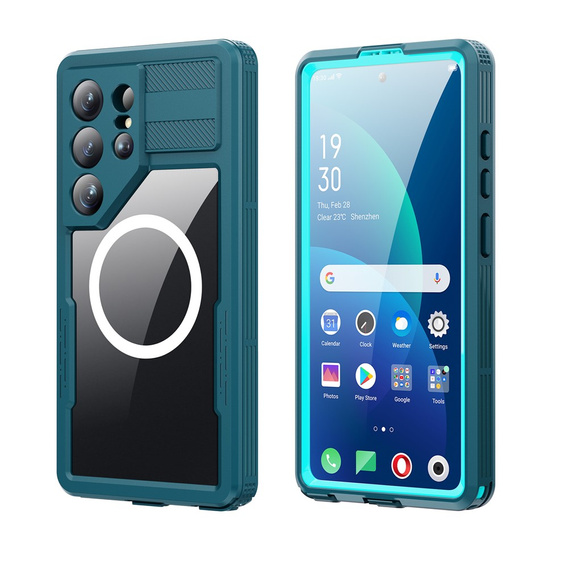 Redpepper MagSafe vodotesné puzdro pre Samsung Galaxy S26 Ultra, modré