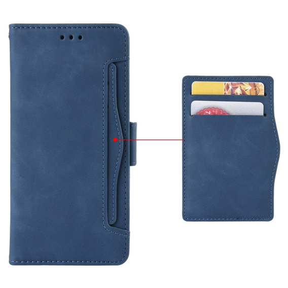 Klapkové puzdro pre Honor 70 5G, Card Slot, tmavomodré