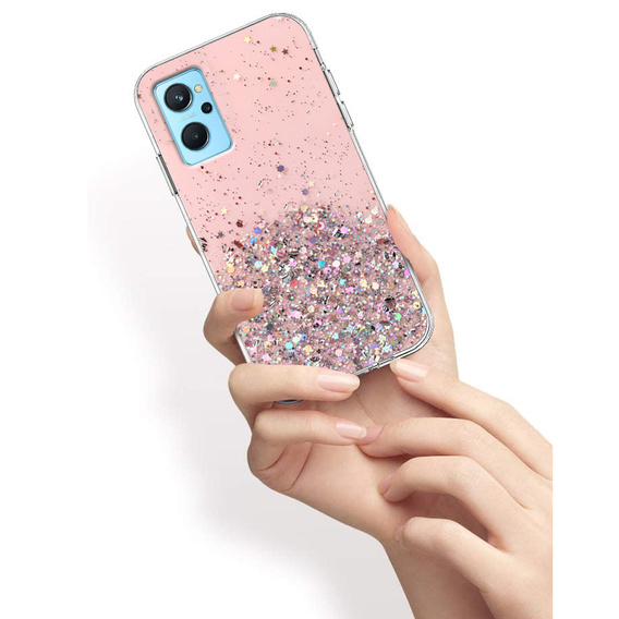 Obal na mobil pre Realme 9i / Oppo A96, Glittery, ružové