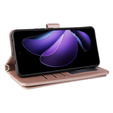 Puzdro s chlopňou pre Oppo Reno 13F 5G, Crossbody Leather Wallet, ružové