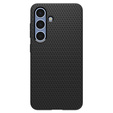 Puzdro Spigen pre Samsung Galaxy S25+ Plus, Liquid Air, čierne + tvrdené sklo 9H
