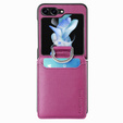Puzdro pre Samsung Galaxy Z Flip7 FE / Z Flip6, Card Slot Ring Case, fialové