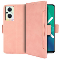 Klapkové puzdro pre Oppo Reno7 Lite 5G, Card Slot, ružové