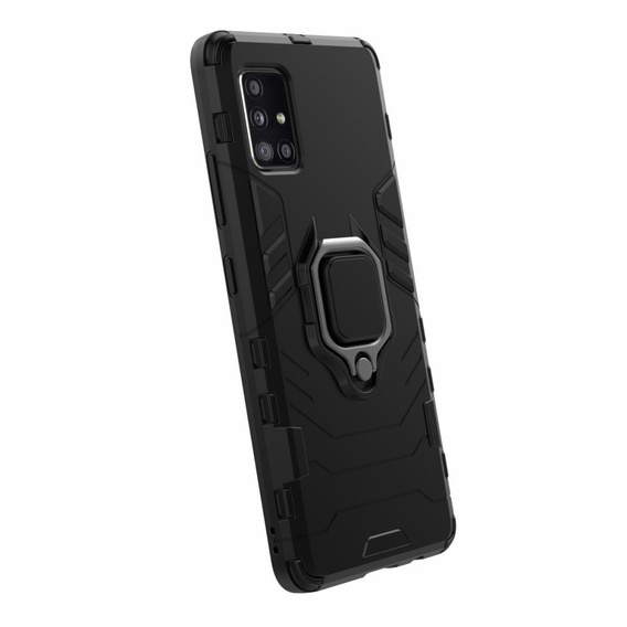 Obal na mobil pre Samsung Galaxy A51 5G, Kickstand Ring, čierne