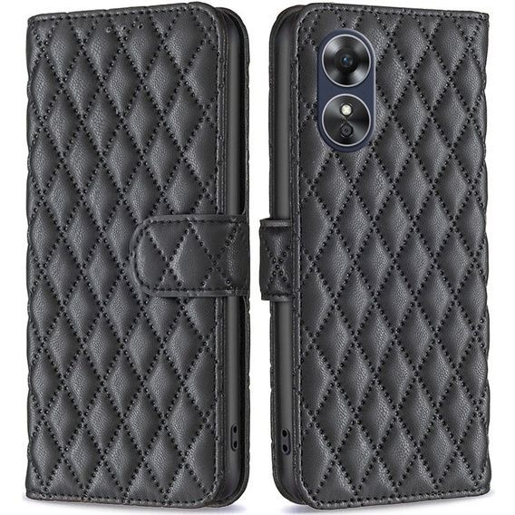 Klapkové puzdro pre Oppo A17, Wallet, BINFEN COLOR, čierne