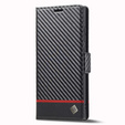 Klapkové puzdro pre Samsung Galaxy S23 Ultra, Carbon LC.IMEEKE, čierne