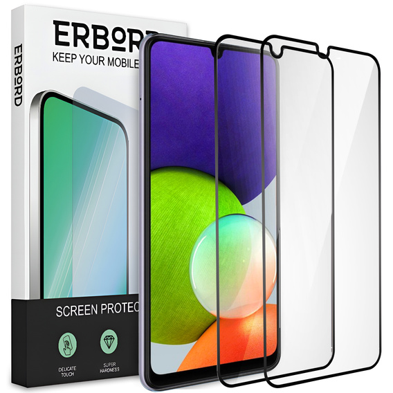 2x keramické hybridné sklo ERBORD pre Samsung Galaxy A22 5G