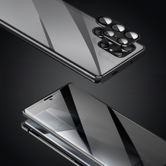Puzdro pre Samsung Galaxy S24 Ultra, Privacy Dual Glass, čierne