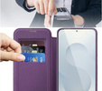 Klapkové puzdro pre Samsung Galaxy S25 Edge, RFID Wallet MagSafe CamShield, fialové