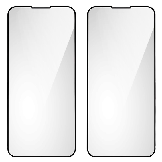 2x tvrdené sklo pre iPhone 14, ERBORD 3D pre celý displej