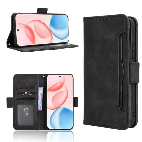 Klapkové puzdro pre Honor 400 5G, Card Slot, čierne