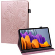 Puzdro s chlopňou pre Samsung Galaxy Tab S7, flower, modré
