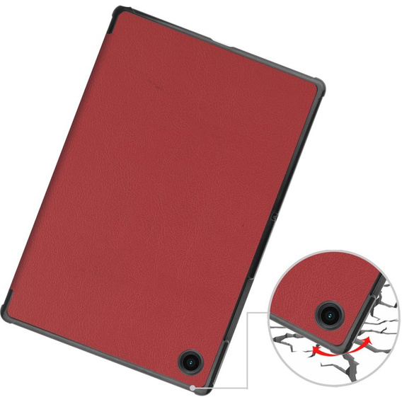 Puzdro pre Samsung Galaxy Tab A8 10.5 SM-X200 SM-X205, Smartcase, bordové