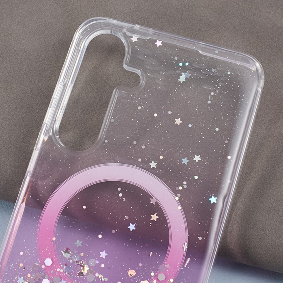 Puzdro pre Samsung Galaxy S24, Glittery, pre MagSafe, ružové