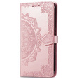 Klapkové puzdro pre Motorola Moto E20/E30/E40, Mandala, ružové rose gold