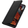 Obal na mobil pre Samsung Galaxy S24+ Plus, Wallet Litchi Leather, čierne