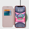 Klapkové puzdro pre iPhone 11 Pro Max, RFID Wallet MagSafe CamShield, ružové