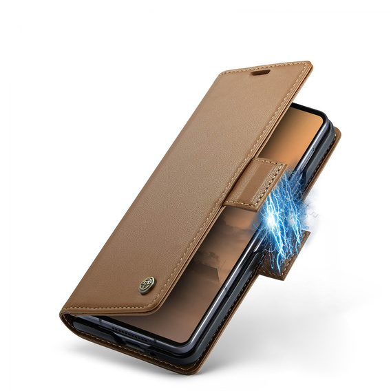 CASEME Litchi Wallet flipové puzdro pre Samsung Galaxy Z Fold7 5G