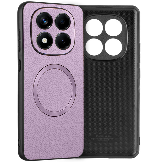 Obal na mobil pre Xiaomi Redmi Note 14 Pro 5G, Leather Hybrid MagSafe, fialové