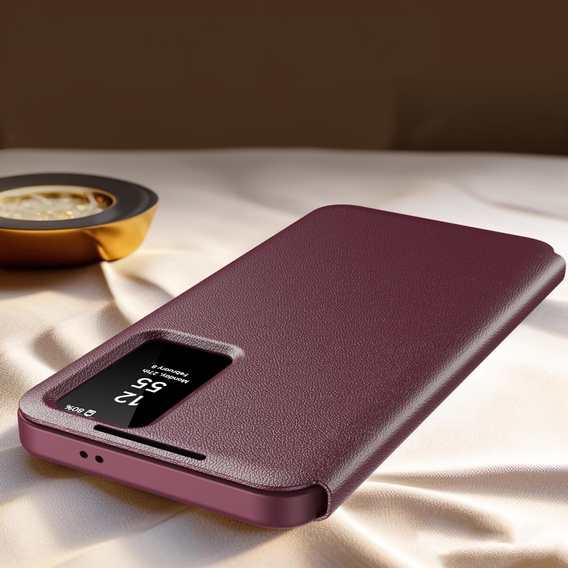 Flipové puzdro pre Samsung Galaxy A55 5G, Smart View Wallet, červené