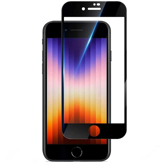 2x tvrdené sklo pre iPhone 7/8/SE 2020/SE 2022, ERBORD 3D pre celý displej