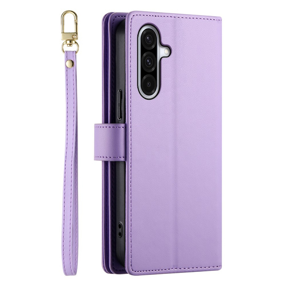 Flipové puzdro Wallet Zipper Pocket pre Samsung Galaxy A17 5G, Wallet Zipper Pocket, fialové