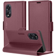 Puzdro pre Oppo A60, ERBORD Glossy Litchi, flipová peňaženka, červené
