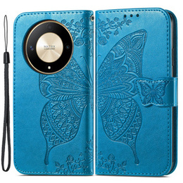 Klapkové puzdro pre Honor Magic 6 Lite 5G, Butterfly, modré