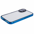 Puzdro pre iPhone 16, Magnetic Dual Glass, modré