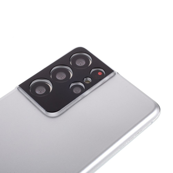 Kovový kryt fotoaparátu pre Samsung Galaxy S21 Ultra, modré