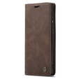 CASEME puzdro pre Huawei P30 Pro, Leather Wallet Case, tmavohnedá