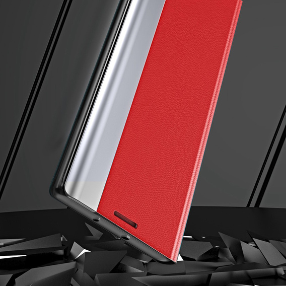 Klapkové puzdro pre Xiaomi Poco X5 Pro 5G / Redmi Note 12 Pro, Side Magnetic, červené