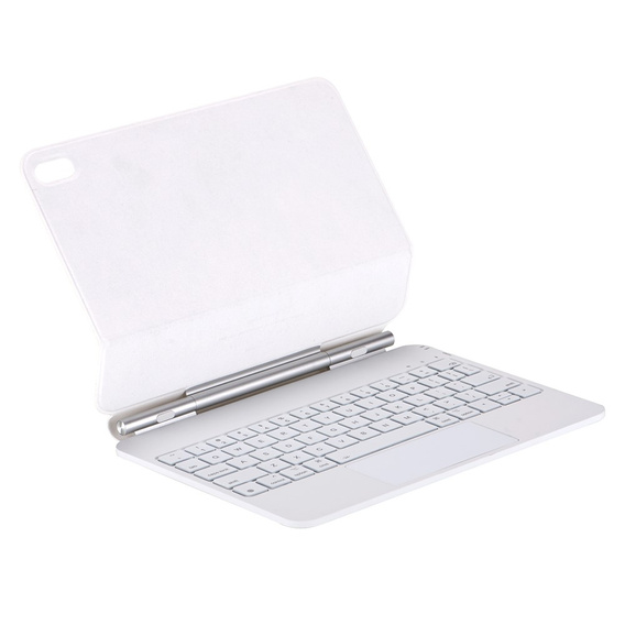 Puzdro s klávesnicou pre iPad 10.9" 2022 (10 gen.), Magnetic Keyboard Touchpad, biele