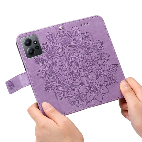 Klapkové puzdro pre Xiaomi Redmi Note 12 4G, Mandala Flower, fialové