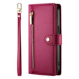 Klapkové puzdro pre Xiaomi Redmi Note 14 Pro 5G / Poco X7 5G, Wallet Zipper Pocket, červené