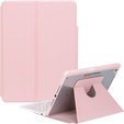 Puzdro s klávesnicou pre iPad 11" 2025 A16 (11 gen.) / iPad 10.9" 2022 (10 gen.), Rotary 360° Leather, ružové rose gold